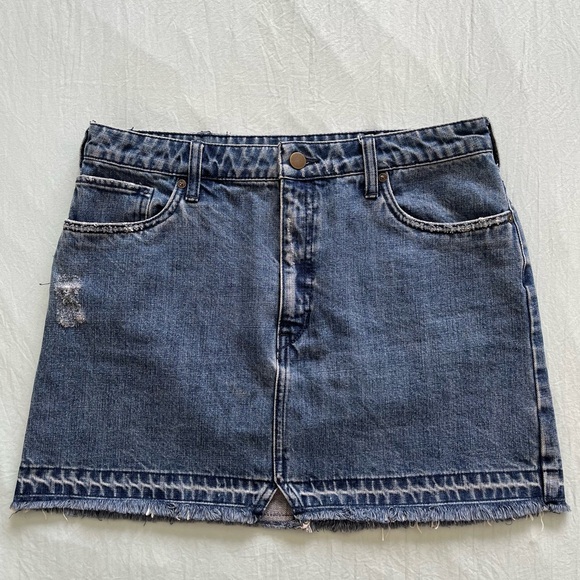 Free People Denim Mini Skirt - Picture 1 of 7